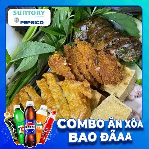 Hình ảnh Bún đậu thập cẩm + Pepsi