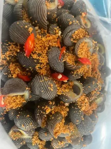 Hình ảnh Ốc Ngựa Luộc Xốc Muối Tôm