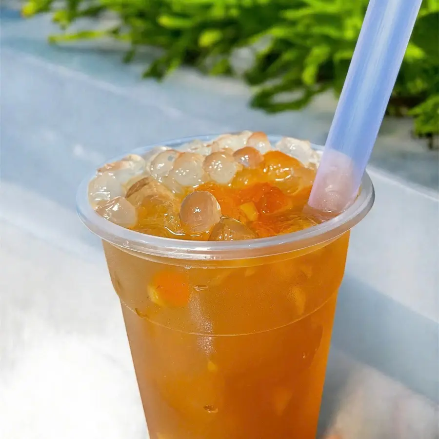 Hình ảnh Trà Đào Trân Châu Trắng