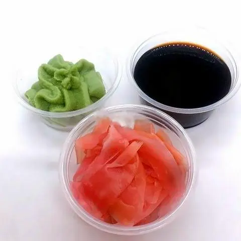 Hình ảnh Gừng Hồng + Wasabi + Nước Tương Nhật 
