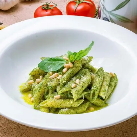 Hình ảnh Penne Pesto and Pine Nuts