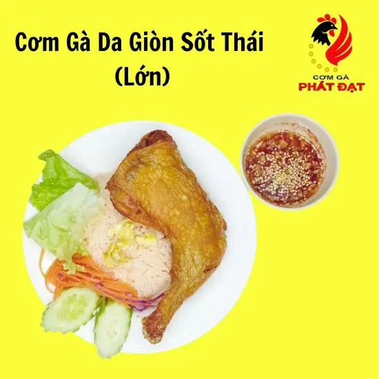 Hình ảnh Cơm Gà Da Giòn Sốt Thái (Lớn)