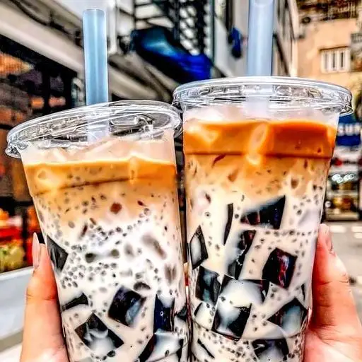 Hình ảnh Sữa tươi sương sáo hạt chia - Cà phê