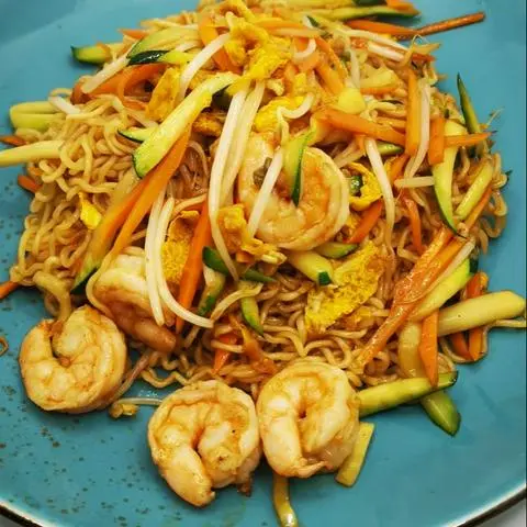 Hình ảnh Shrimp Yaki Ramen (Mì Sợi Trứng Xào Tôm)