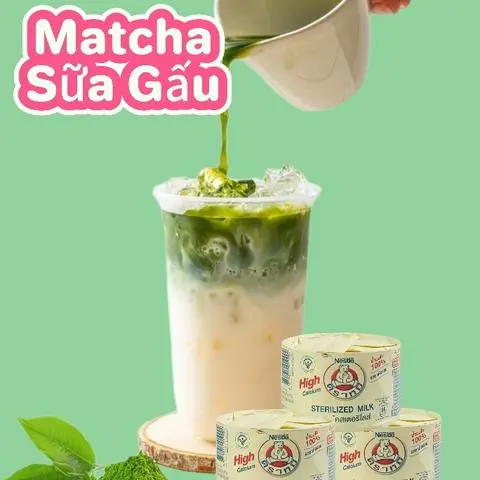 Hình ảnh Matcha Sữa Gấu