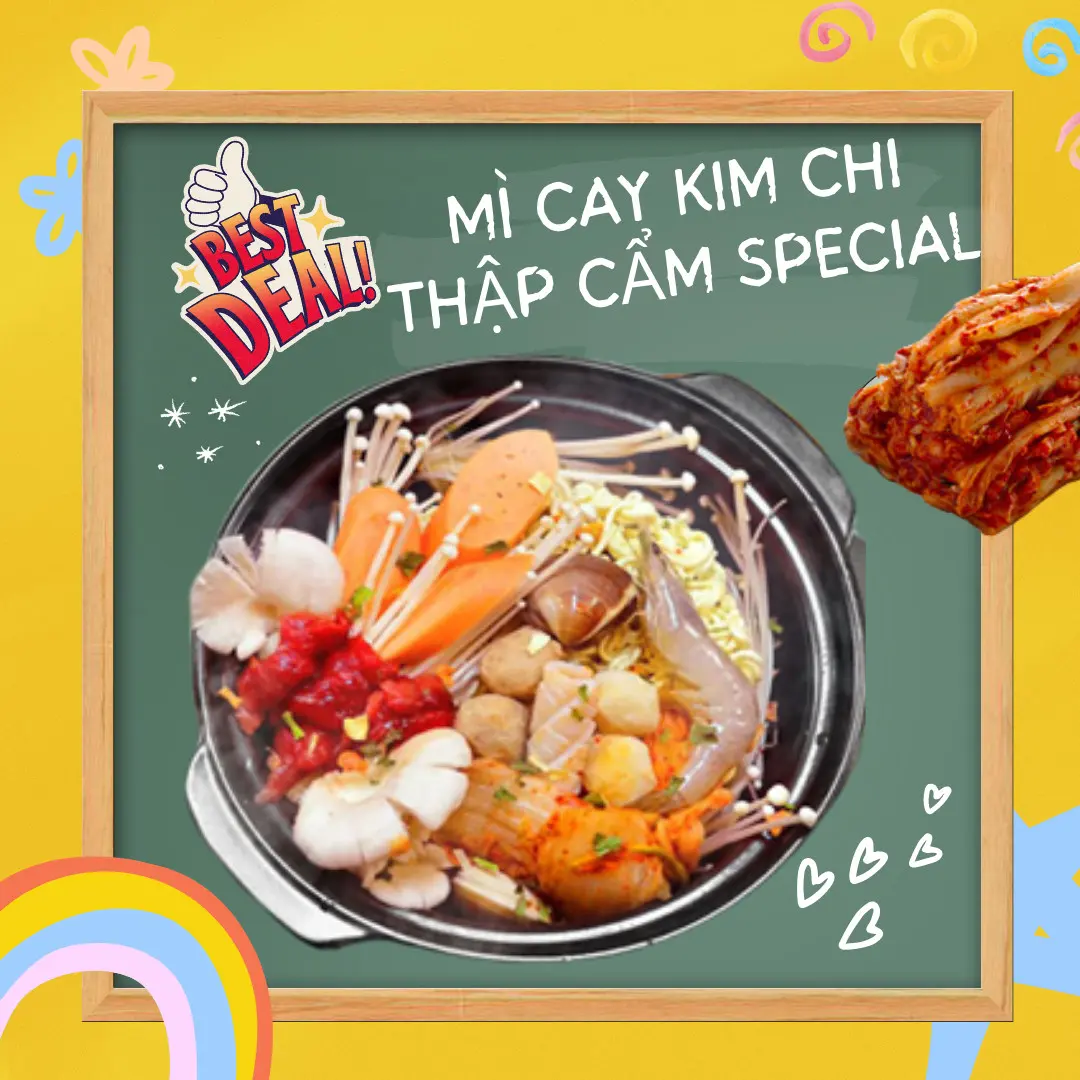 Hình ảnh Mì Cay Thập Cẩm - 매운라면 모둠토핑