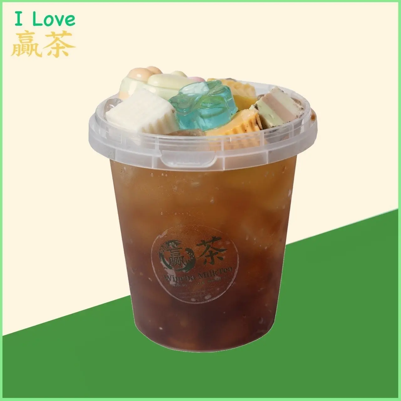 Hình ảnh Ly Hồng Trà Full Topping Size 1 lít 