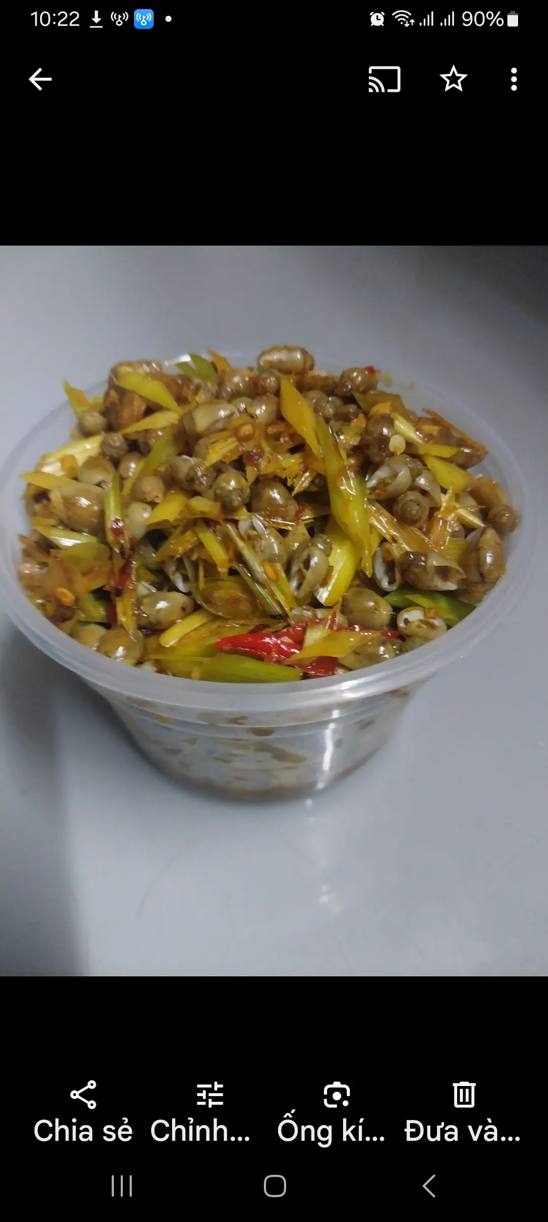 Hình ảnh ốc mở méo miền trung xào sả ơt phần 300gam