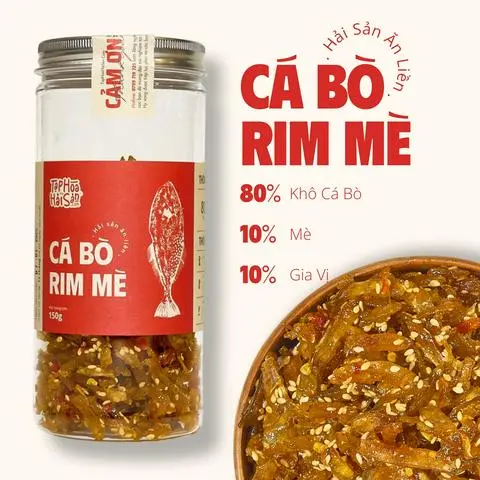 Hình ảnh Cá Bò Rim Mè -  Hải Sản Ăn Liền - Hũ 150gr