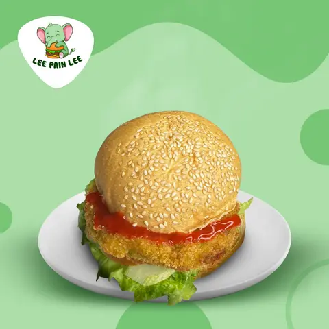 Hình ảnh Burger gà xay