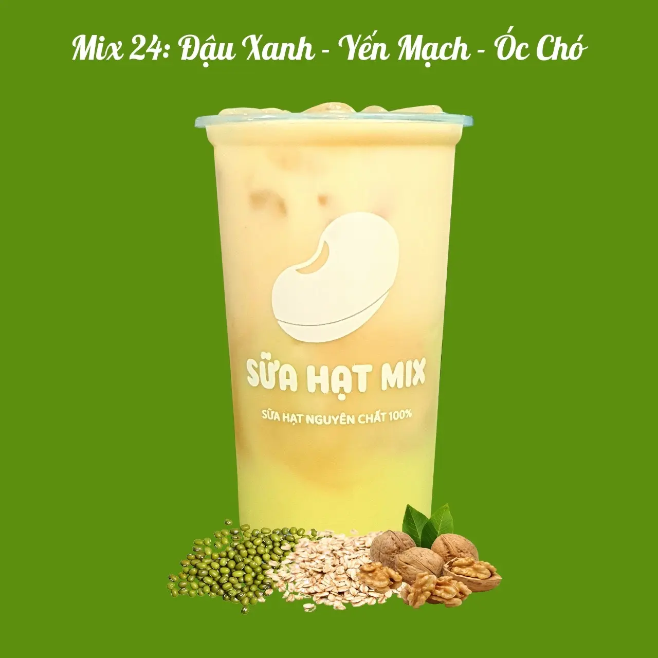 Hình ảnh Mix 24: Đậu Xanh - Yến Mạch - Óc Chó 