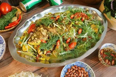 Hình ảnh Cá chép om dưa