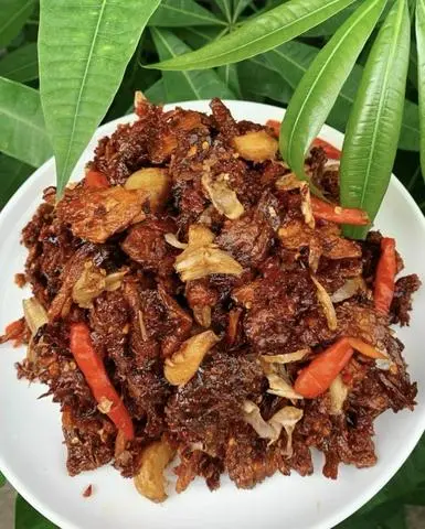 Hình ảnh KHÔ BÒ TỎI HỒNG NGỰ 250Gr