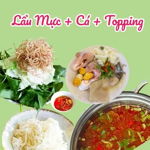 Hình ảnh Lẩu Mực + Cá + Topping