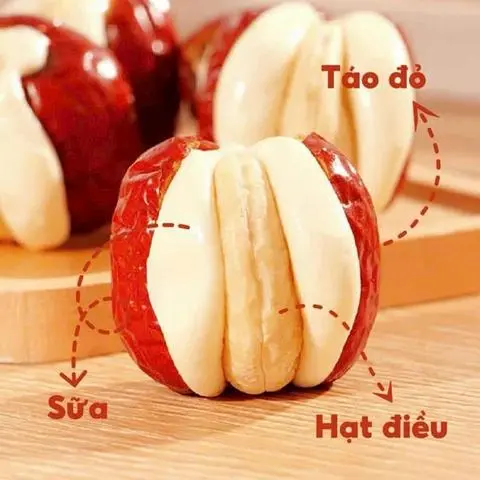 Hình ảnh Kẹo sữa lạc đà - táo đỏ- hạt điều
