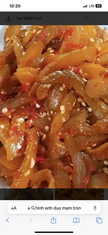Hình ảnh dưa mắm trộn gia vị 