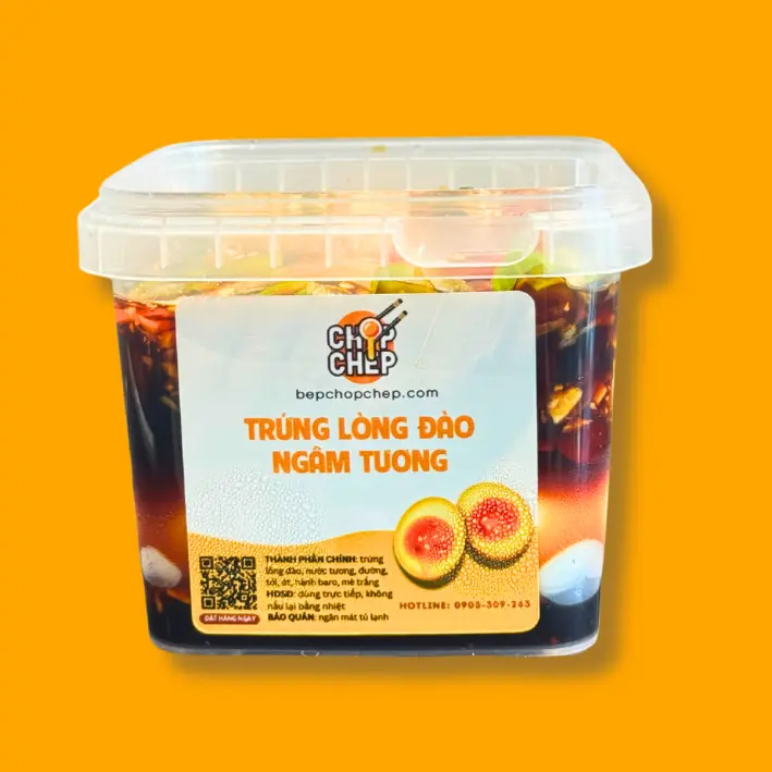 Hình ảnh Trứng CÚT LÒNG ĐÀO ngâm tương (25 trứng)