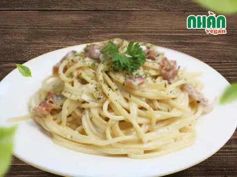 Hình ảnh Spaghetti Sốt Kem Nấm