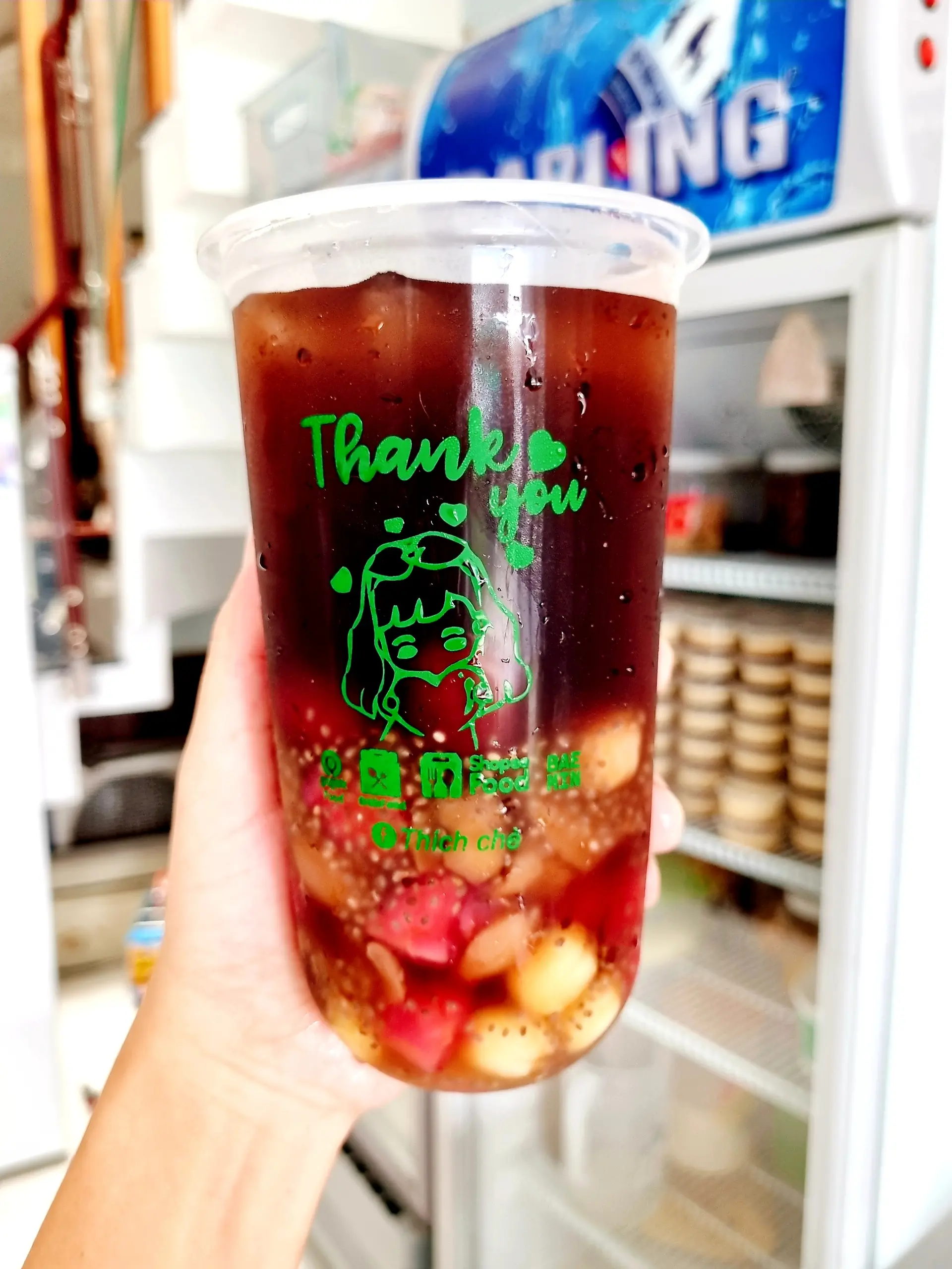 Hình ảnh Nước Sâm hạt chia full topping