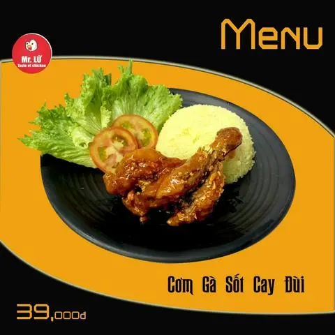 Hình ảnh Cơm gà sốt mắm tỏi đùi