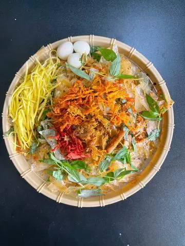 Hình ảnh Bánh Tráng Dẻo Trộn Đầy Đủ