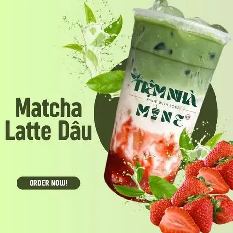 Hình ảnh Matcha Latte Dâu Tây 