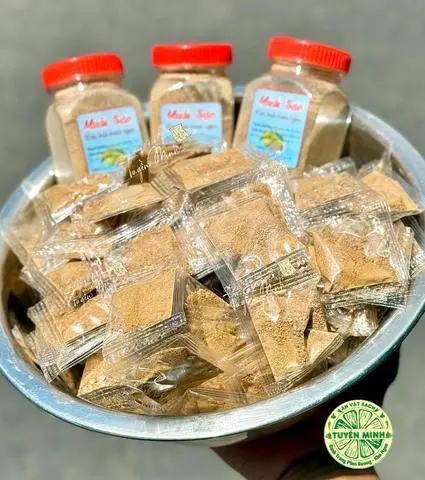 Hình ảnh MUỐI SẶC TÔM NHUYỄN NÂU NHẠT 1 GÓI MINI