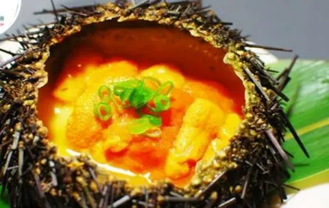 Hình ảnh Nhum nướng mỡ hành trứng cút