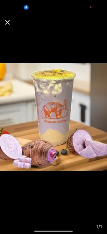 Hình ảnh Trà sữa sốt khoai môn nghiền kem trứng nướng