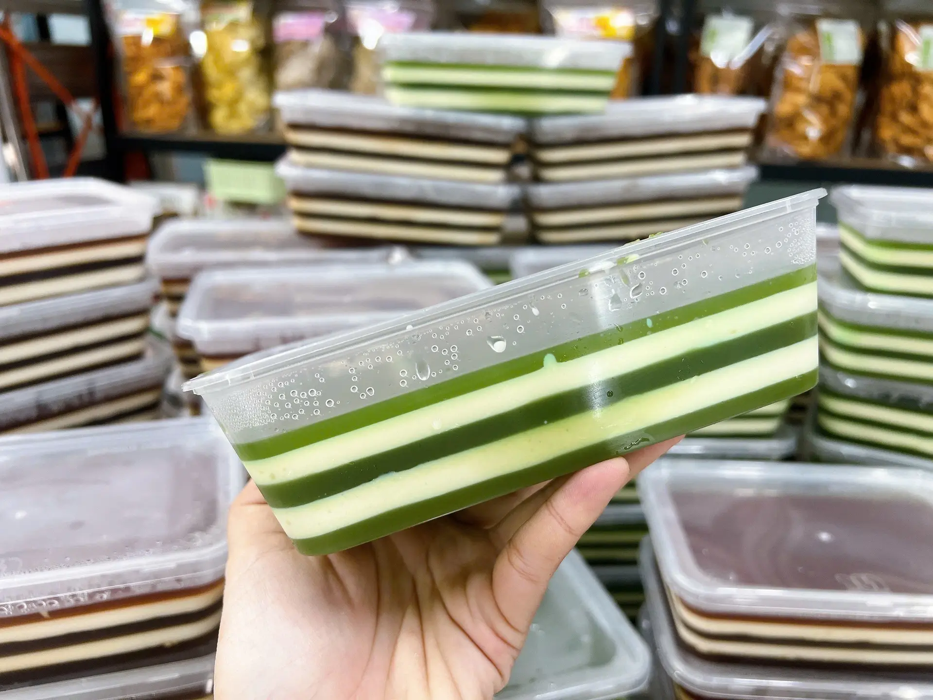 Hình ảnh Rau câu flan cheese matcha