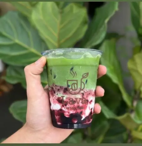 Hình ảnh Matcha latte việt quất