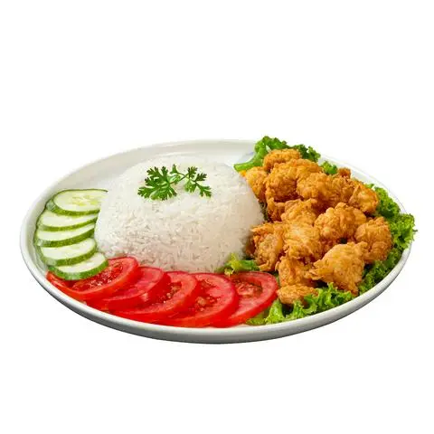 Hình ảnh Cơm gà viên chiên giòn