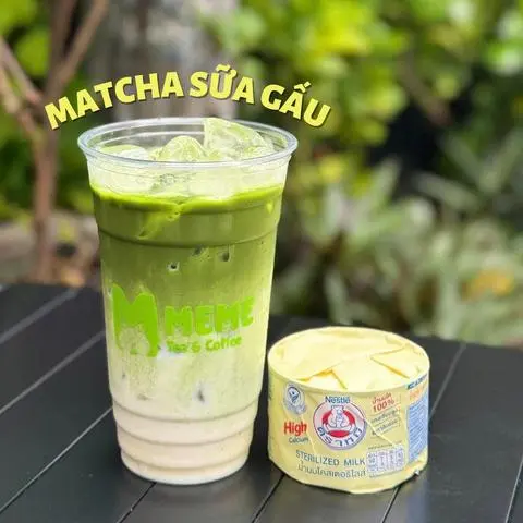 Hình ảnh Matcha latte sữa gấu - uji Nhật