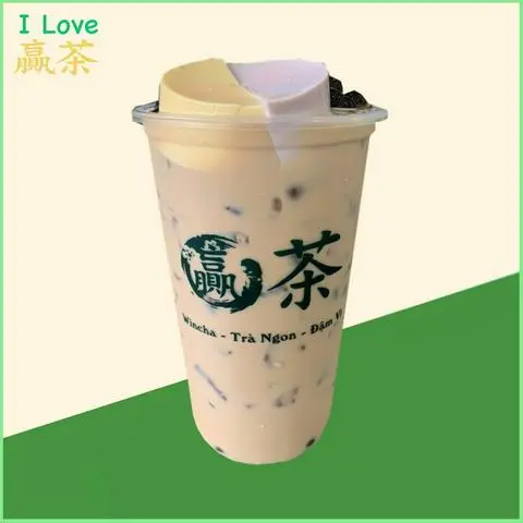 Hình ảnh Trà sữa panna cotta trứng và môn
