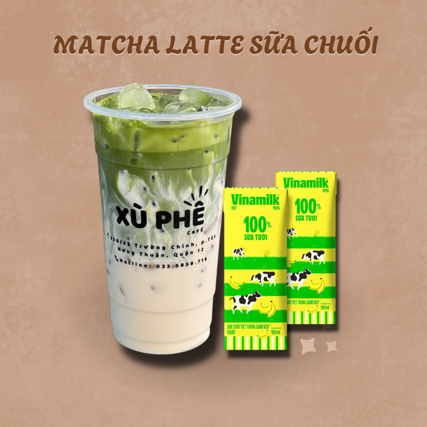 Hình ảnh Matcha latte Sữa chuối