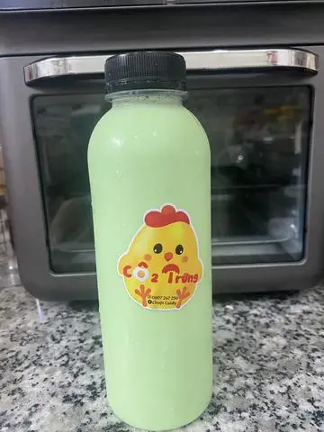 Hình ảnh Sâm dứa sữa kèm thạch lá dứa - chai 1 lít