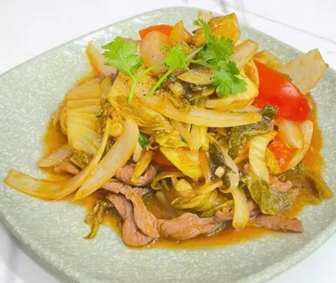 Hình ảnh Bò Xào Cải Chua 