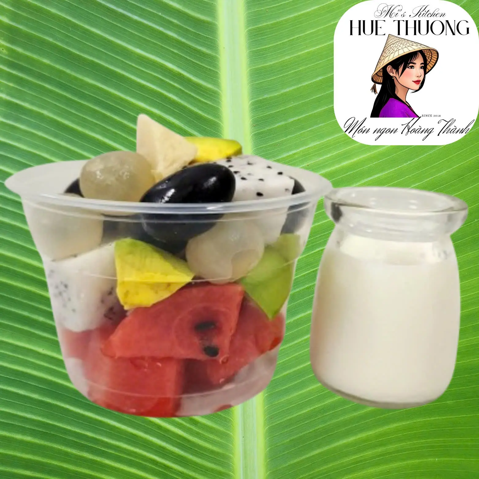 Hình ảnh Trái Cây Tô với Sữa Chua / 1 Phần ( Trái Cây Tươi Theo Ngày )