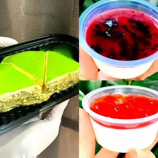 Hình ảnh Nửa bánh crepe ngàn lớp ổ nhỏ 12 cm - 2 Hủ panna cotta vị trái cây
