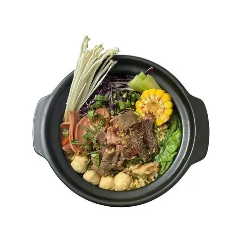 Hình ảnh Mì Cay Khô - Bò, Xúc Xích, Cá Viên + Tặng Ly Pepsi 360ml
