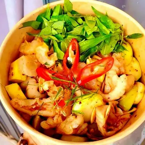 Hình ảnh Mix chân gà rút xương - gân bò (Size L)