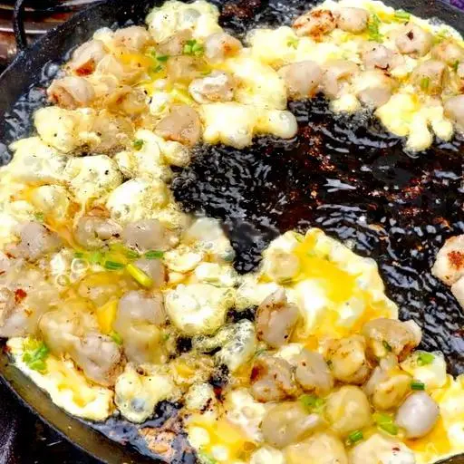 Hình ảnh Há cảo chiên 2 trứng+trà tắc xí muội
