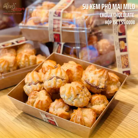 Hình ảnh Bánh su kem phô mai milo