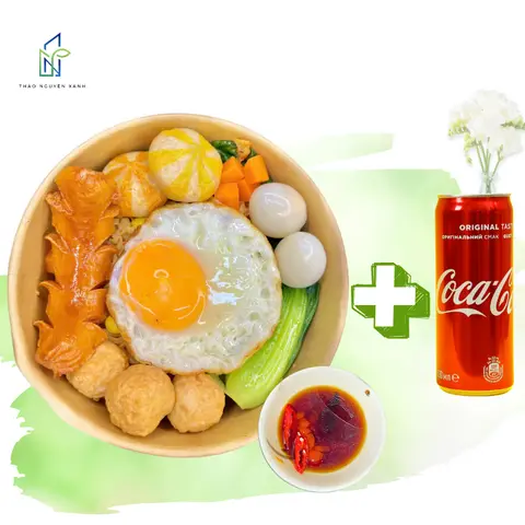 Hình ảnh Mì trộn thập cẩm + Coca