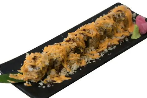 Hình ảnh maki cá hồi chiên tem