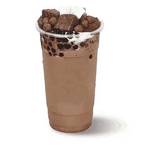 Hình ảnh Cacao dầm bánh flan - trân châu đường đen