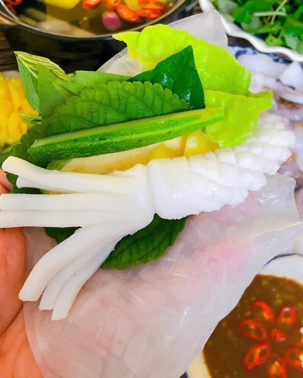 Hình ảnh Bò - Mực Nhúng Giấm Lớn 