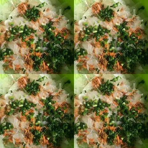 Hình ảnh Bánh Tráng Trộn Mỡ Hành