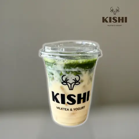 Hình ảnh Sữa chua Kefir Matcha đào