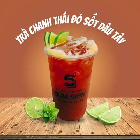 Hình ảnh Trà Thái đỏ sốt Dâu Tây M